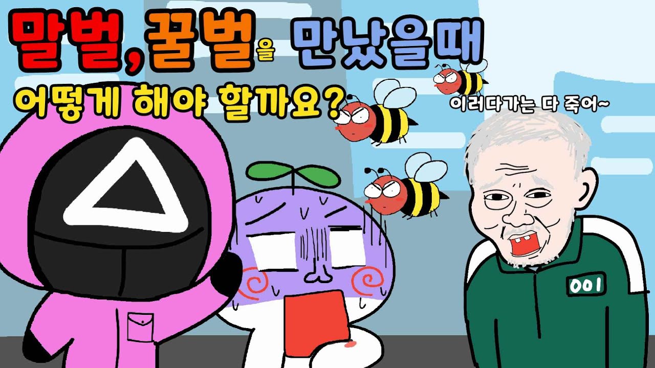 말벌, 꿀벌을 만났을 때 어떻게 해야 할까요?